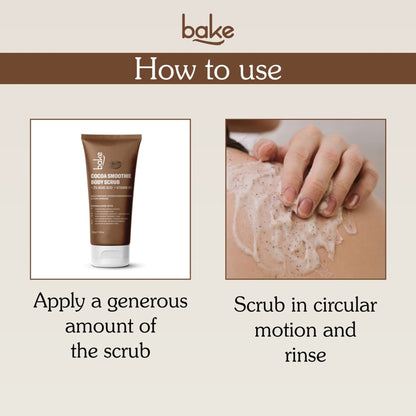 BAKE 2% Kojic Acid Cocoa Smoothie Body Scrub For Dark Spots, Pigmentation & Tan Removal