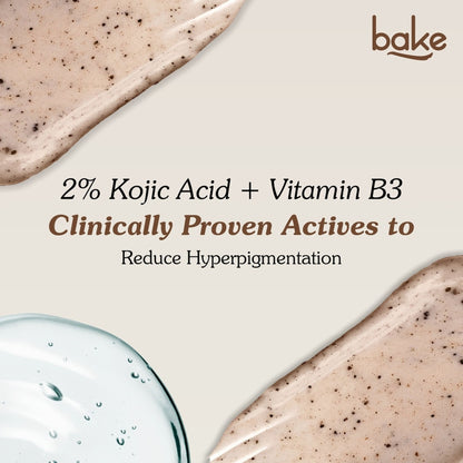 BAKE 2% Kojic Acid Cocoa Smoothie Body Scrub For Dark Spots, Pigmentation & Tan Removal