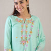 Dhiyona IE Women Floral Embroidered Kurta with Trousers & Dupatta