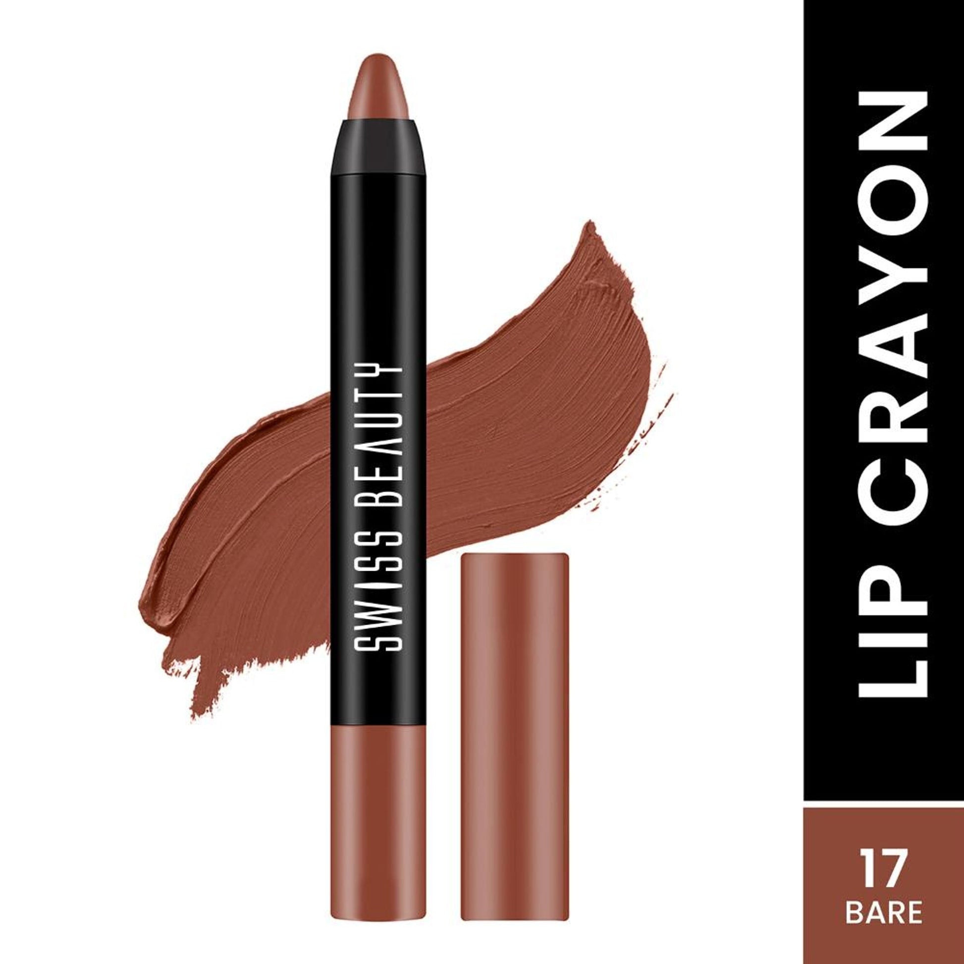 Swiss Beauty Matte Long Lasting Stay Maxx Lip Crayon Lipstick Matte Finish - Bare