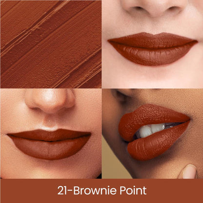 Swiss Beauty Matte Long Lasting Stay Maxx Lip Crayon Lipstick Matte Finish - Brownie Point