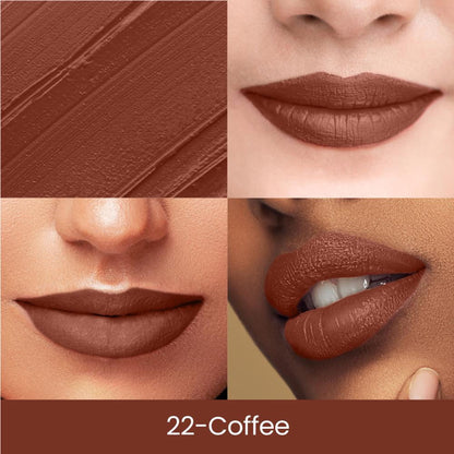 Swiss Beauty Matte Long Lasting Stay Maxx Lip Crayon Lipstick Matte Finish - Coffee