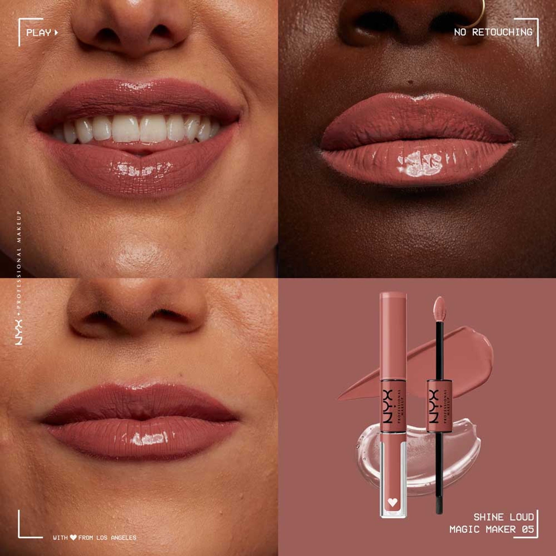 NYX Professional Makeup Shine Loud High Shine Lip Color and Gloss - Goal Getter - Magic Maker