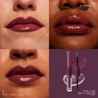 NYX Professional Makeup Shine Loud High Shine Lip Color and Gloss - Goal Getter - Make It Work