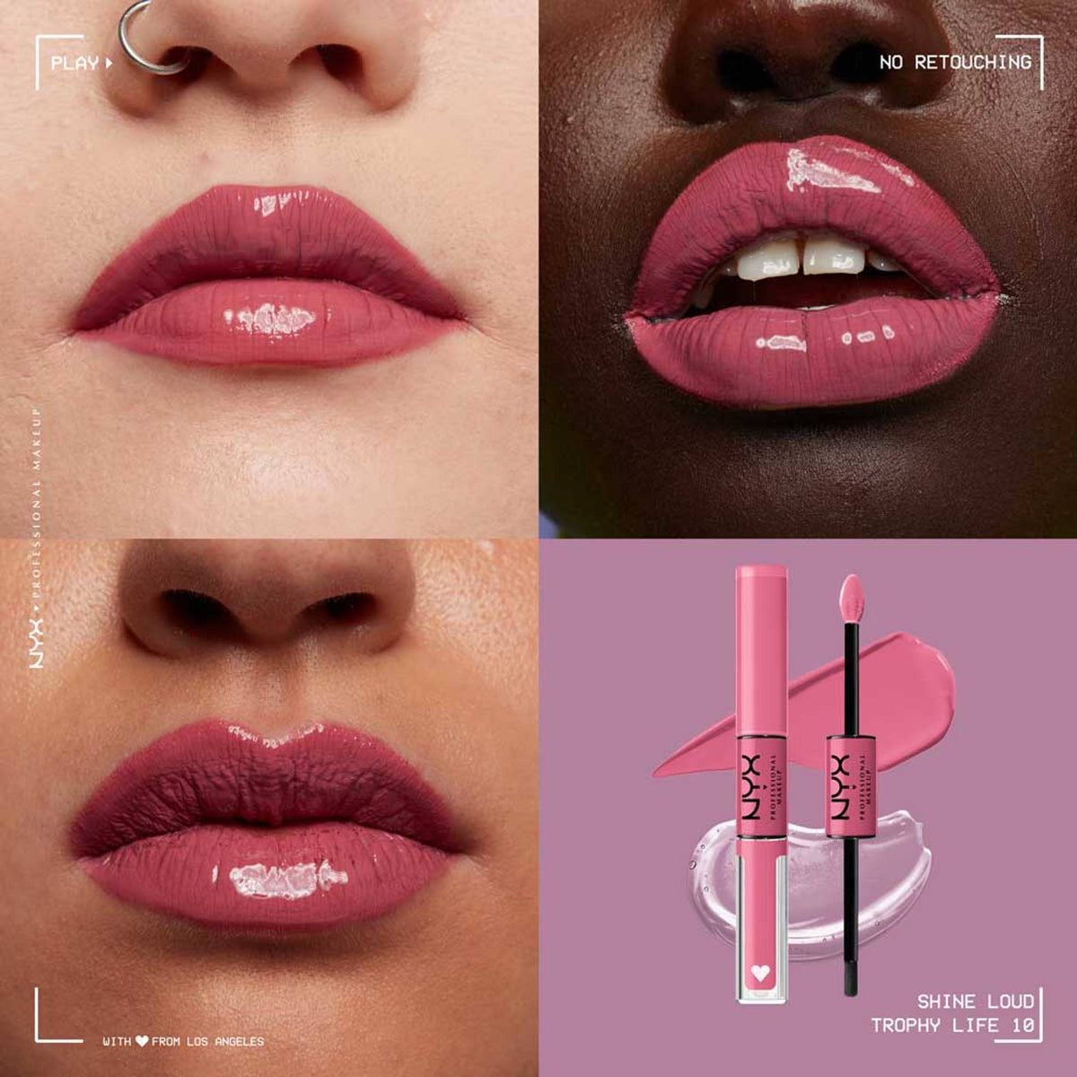 NYX Professional Makeup Shine Loud High Shine Lip Color and Gloss - Trophy Life