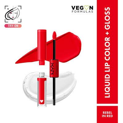 NYX Professional Makeup Shine Loud High Shine Lip Color and Gloss - Rebel In Red