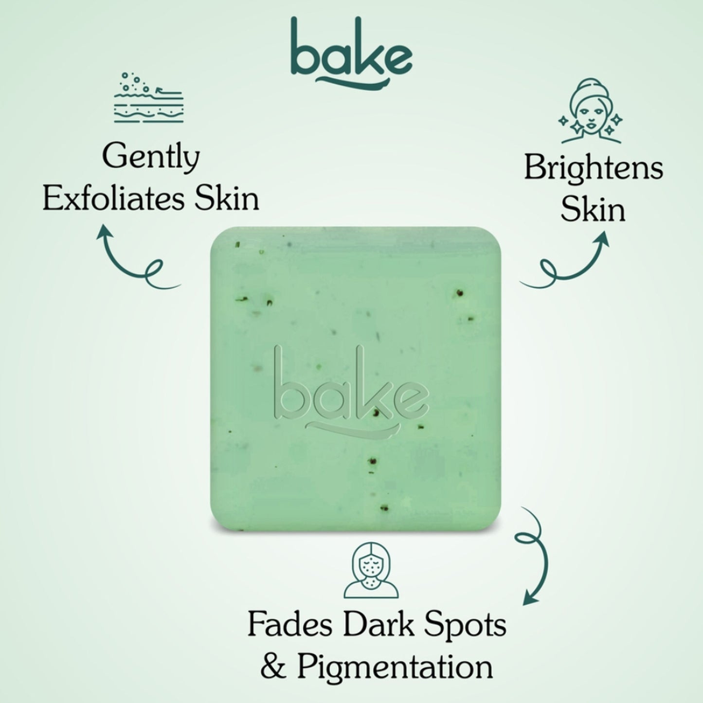 BAKE 8% Glycolic Acid Soap For Pigmentation, Exfoliation & Tan Removal -Pack of 2
