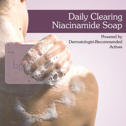 BAKE 10% Niacinamide + Azelaic Acid Soap for Body & Back Acne, Bright & Spot-Free Skin -Pack of 2