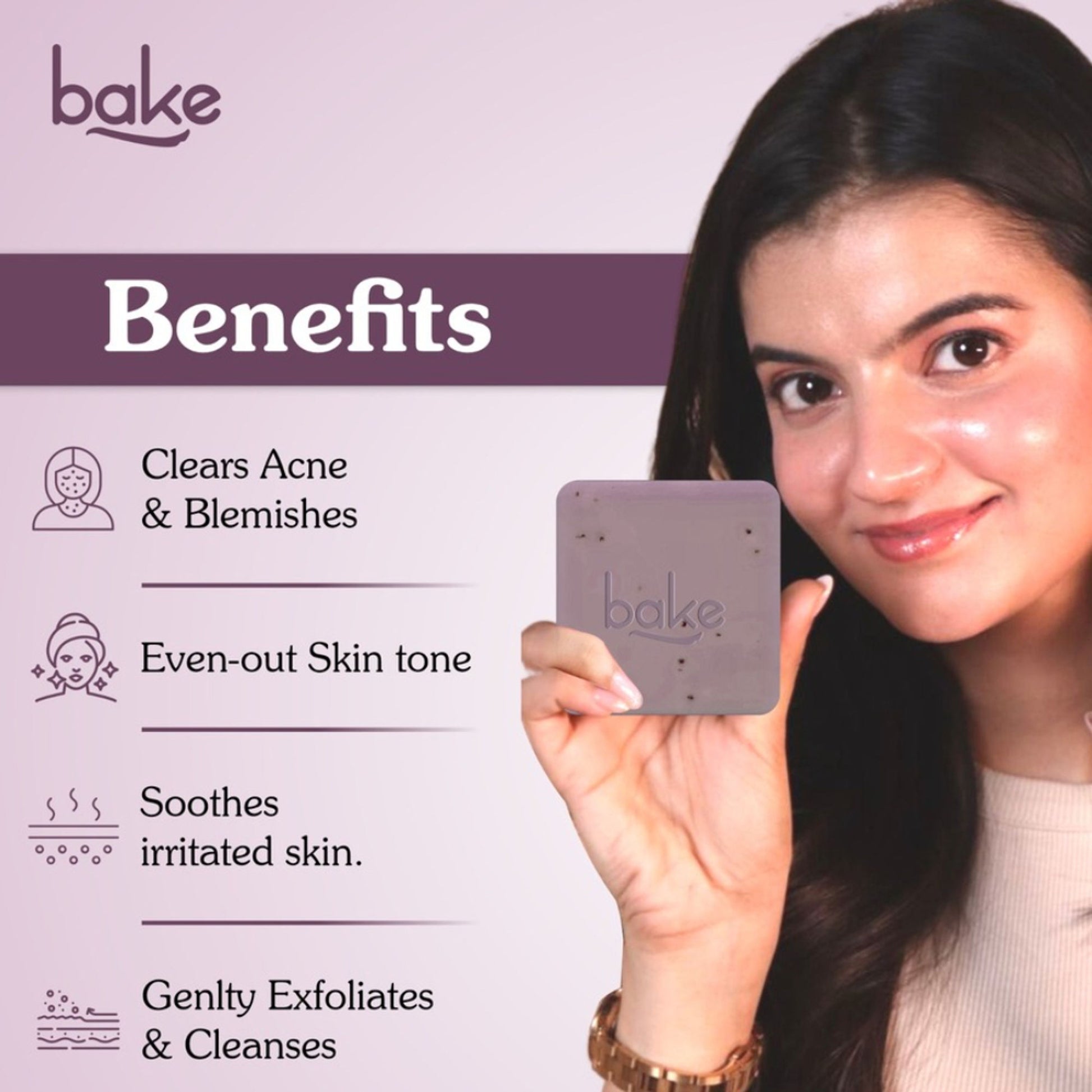 BAKE 10% Niacinamide + Azelaic Acid Soap for Body & Back Acne, Bright & Spot-Free Skin -Pack of 2