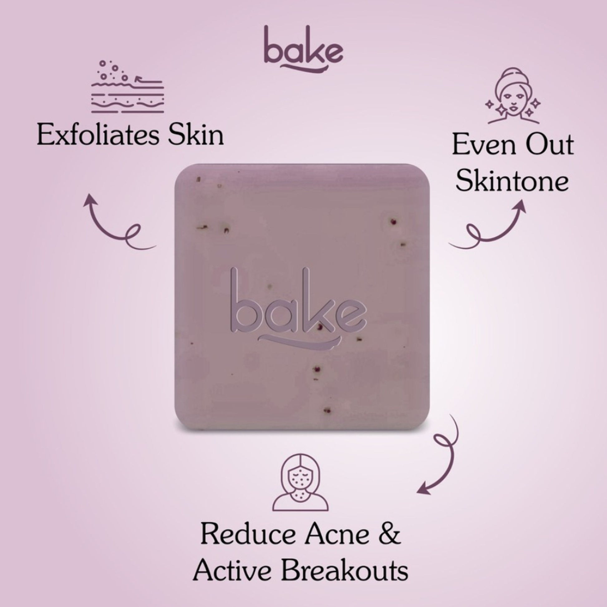 BAKE 10% Niacinamide + Azelaic Acid Soap for Body & Back Acne, Bright & Spot-Free Skin -Pack of 2