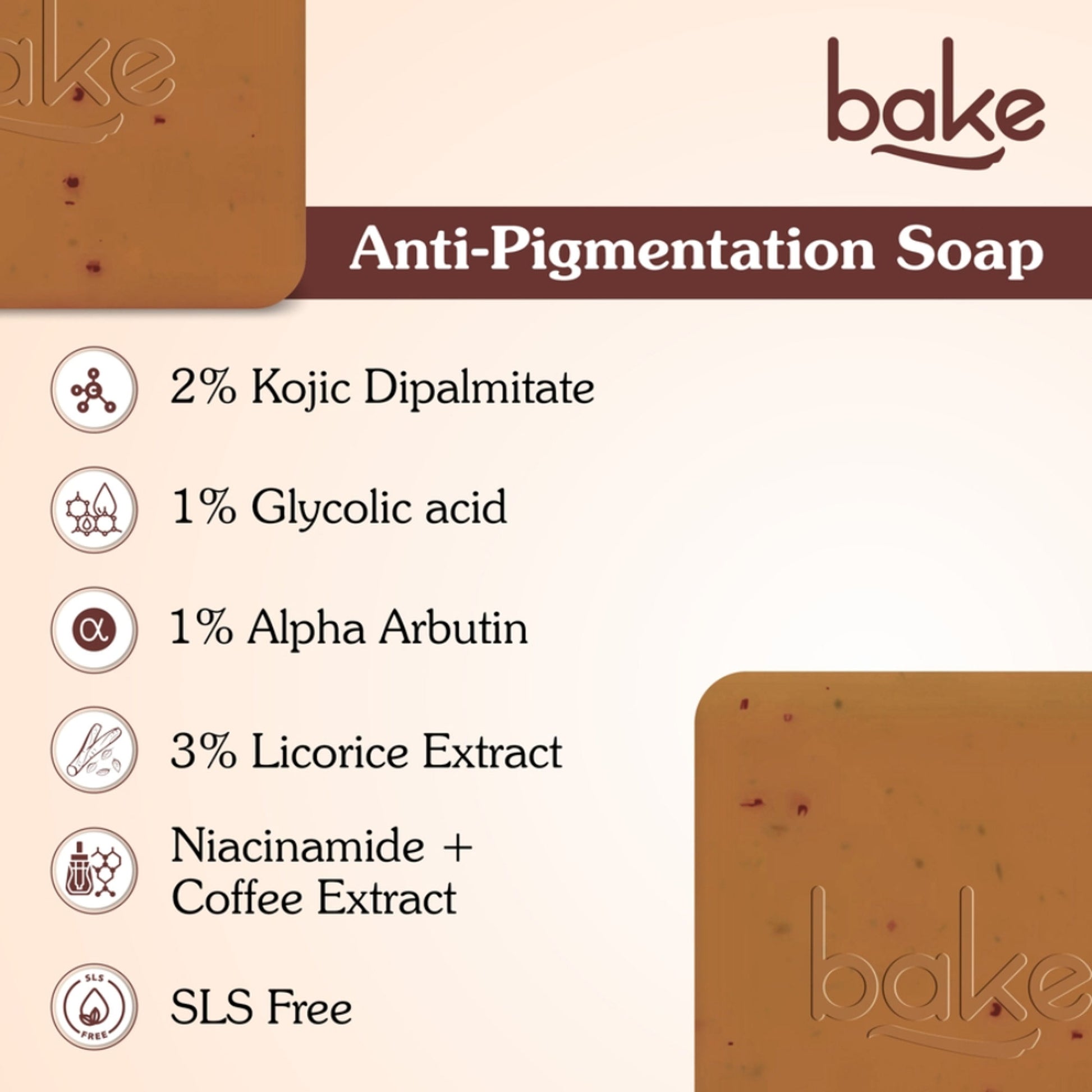 BAKE De-Tan Soap For Ultra Pigmentation Soap, Dark Spots & Tan Removal-Pack of 2