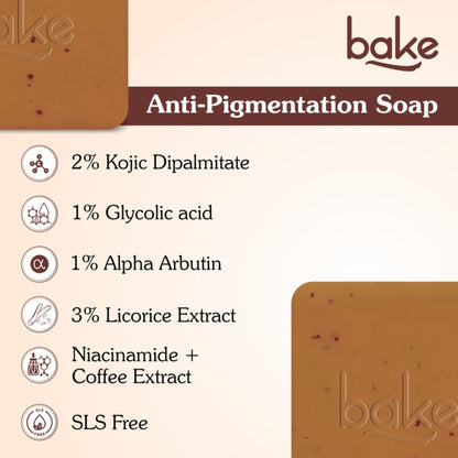 BAKE De-Tan Soap For Ultra Pigmentation Soap, Dark Spots & Tan Removal-Pack of 2