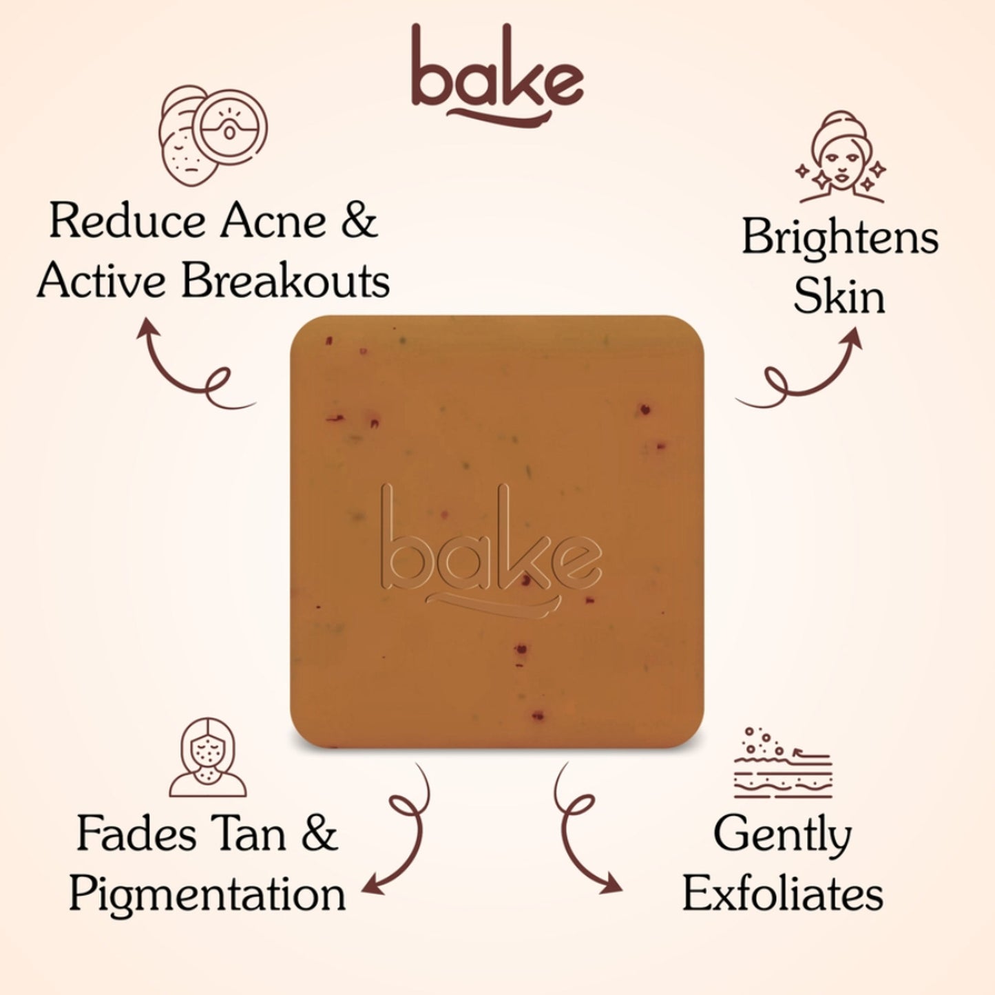 BAKE De-Tan Soap For Ultra Pigmentation Soap, Dark Spots & Tan Removal-Pack of 2