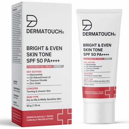 Dermatouch Bright & Even Skin Tone SPF 50 PA++++ Sunscreen Gel Cream