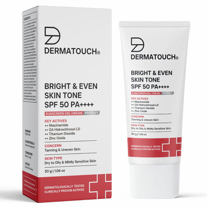 Dermatouch Bright & Even Skin Tone SPF 50 PA++++ Sunscreen Gel Cream