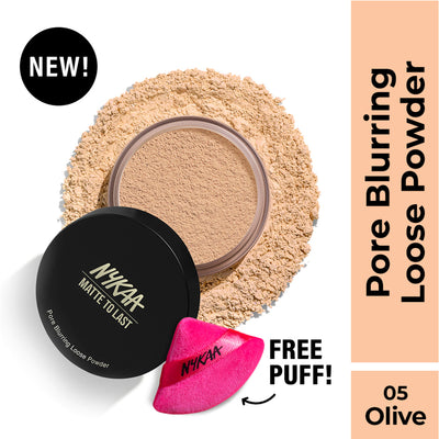 Nykaa Matte to Last Oil Control Loose Setting Powder - Bake, Blur & Set! - Olive 05