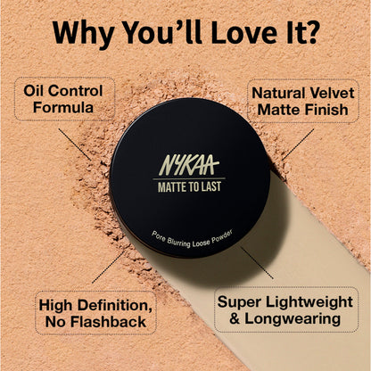 Nykaa Matte to Last Oil Control Loose Setting Powder - Bake, Blur & Set! - Pecan 07