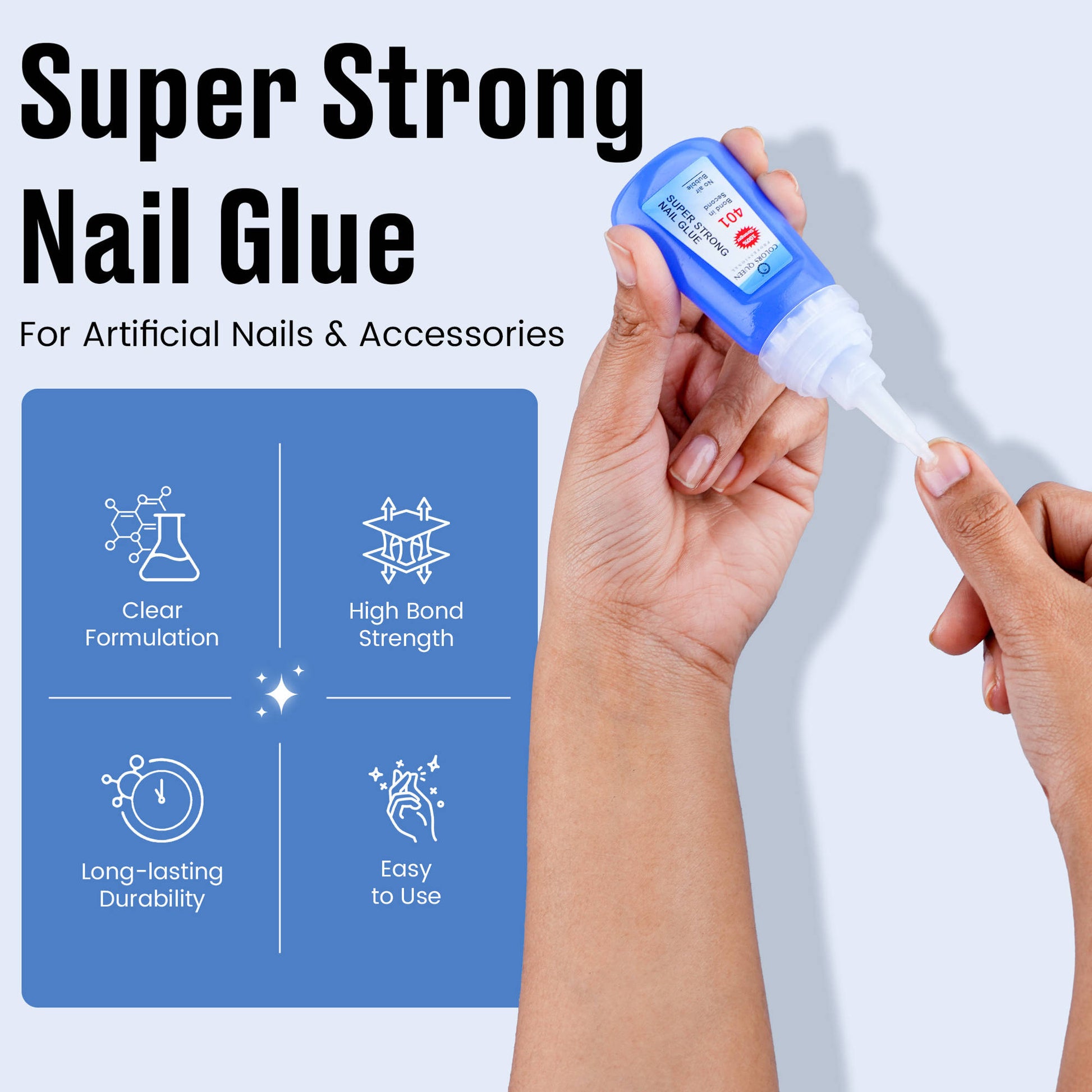 Colors Queen Professional Brush On Nail Glue
