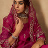 Dhiyona IE Women Floral Embroidered Regular Sequinned Kurta with Trousers & With Dupatta