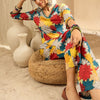 Dhiyona IE Women Floral Printed Regular Pure Cotton Kurta with Trousers