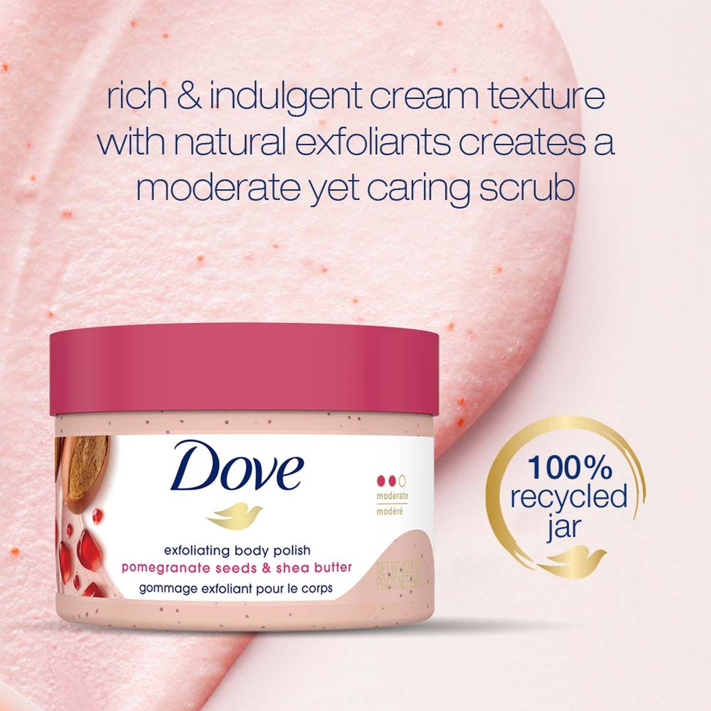 Dove Exfoliating Body Polish - Pomegranate Seeds And Shea Butter