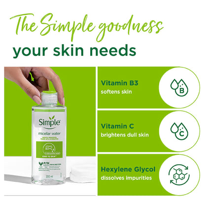 Simple Kind To Skin Micellar Water For Makeup Remover