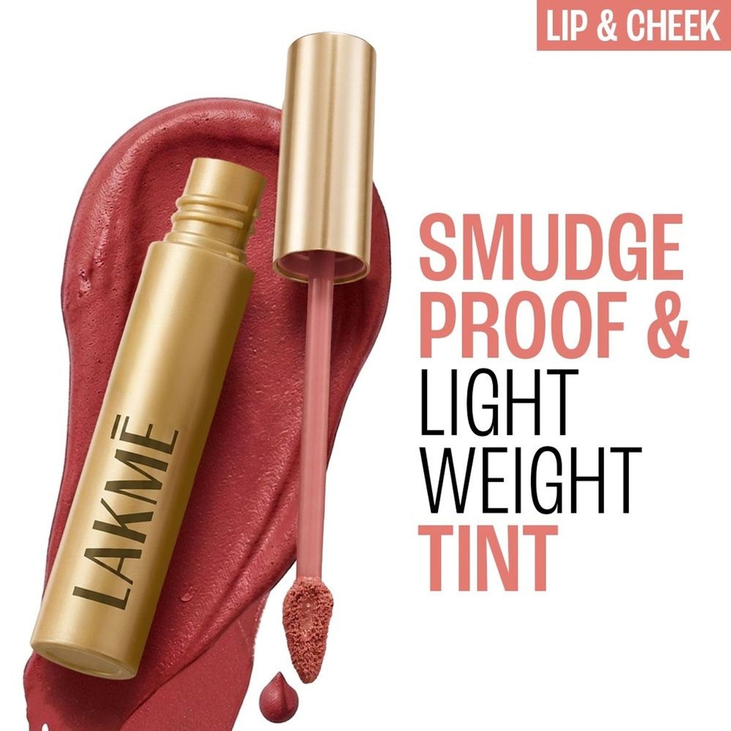 Lakme Double Duty Lip & Cheek Mousse Matte Lipstick & Soft Blush - Burgundy Lush