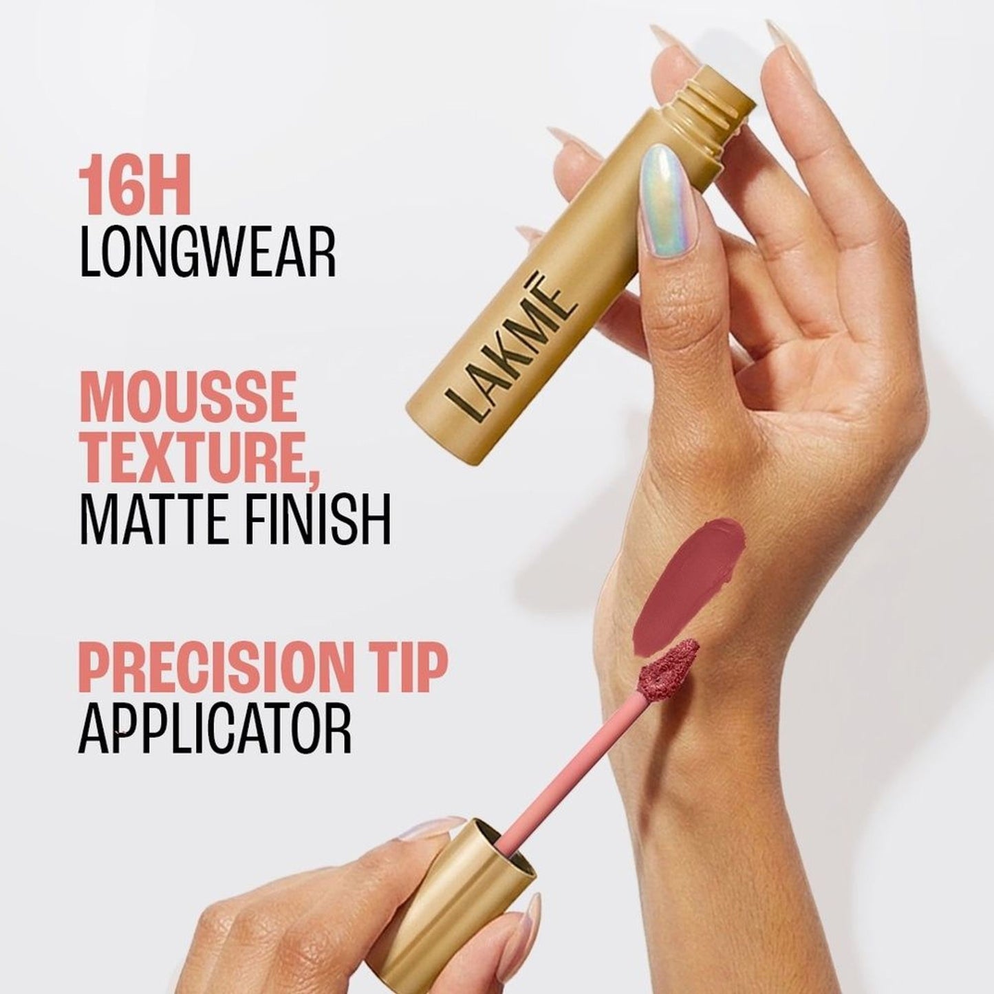 Lakme Double Duty Lip & Cheek Mousse Matte Lipstick & Soft Blush - Burgundy Lush