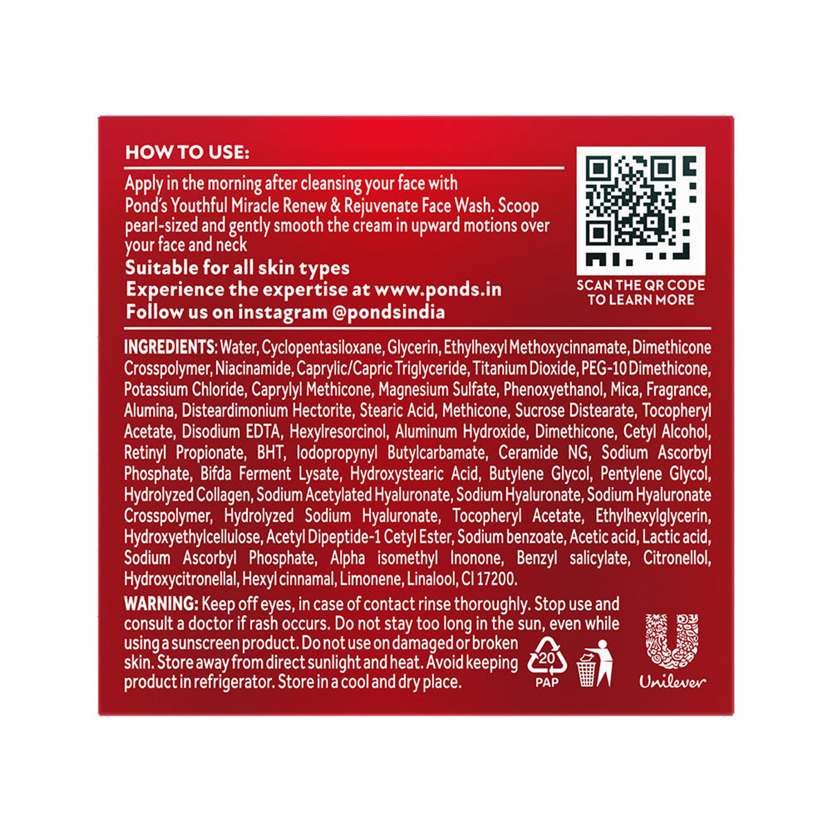 Ponds Youthful Miracle Hexyl Retinol Complex, Renew & Repair Day Cream, SPF 15 PA++