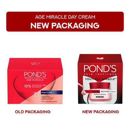 Ponds Youthful Miracle Anti Aging Night Cream With Retinol C Niacinamide