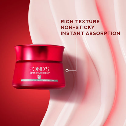 Ponds Youthful Miracle Anti Aging Night Cream With Retinol C Niacinamide