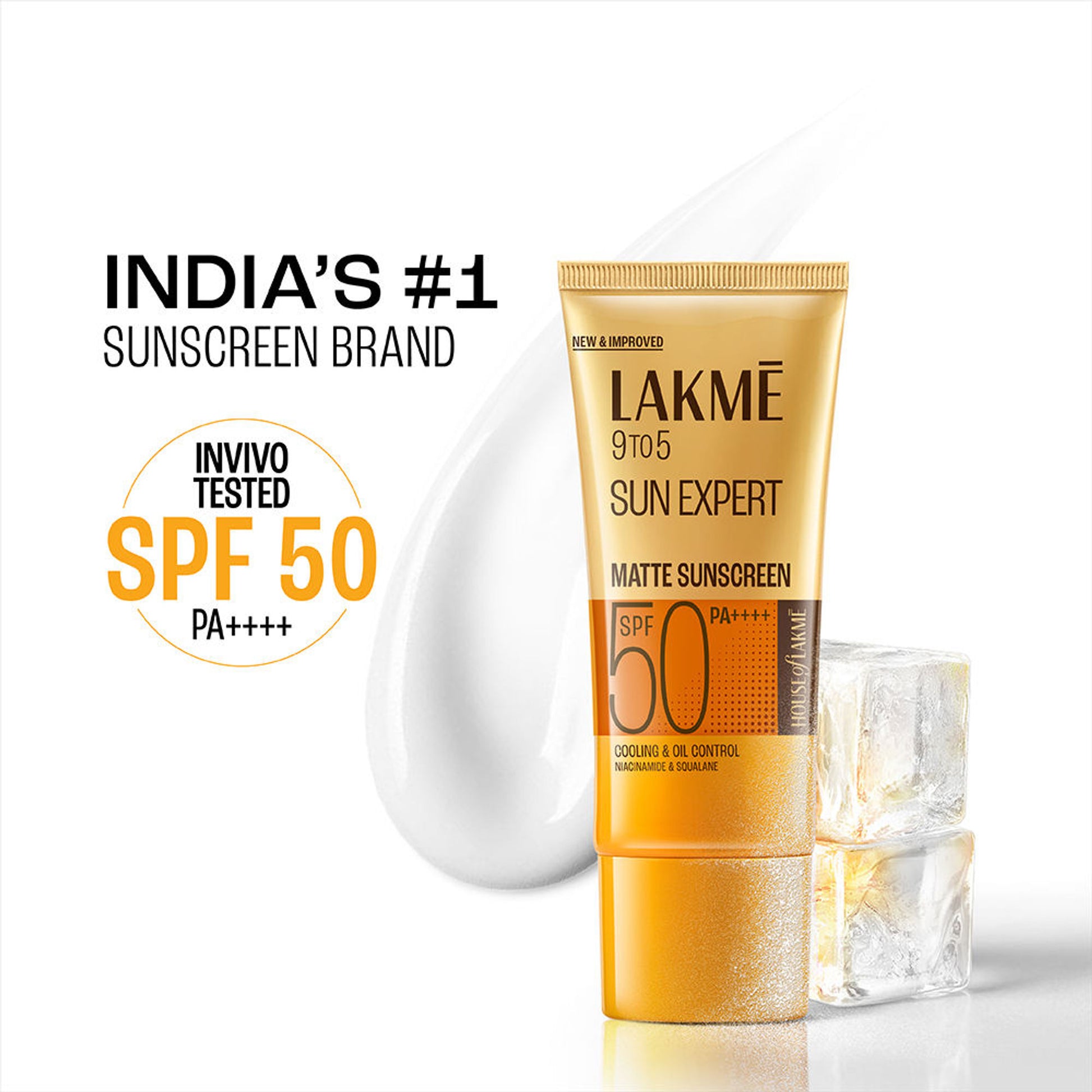 Lakme Matte Sunscreen SPF 50 PA+++, Niacinamide,UVA/B Protection,For Normal To Oily Skin