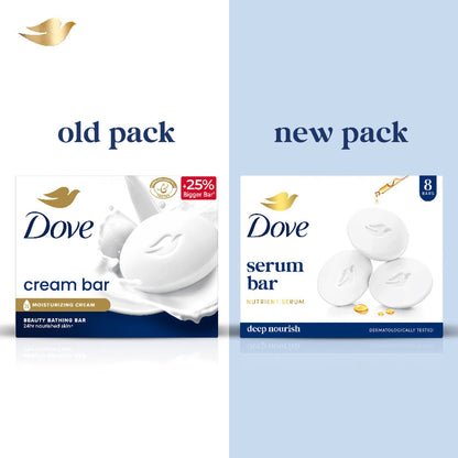Dove Cream Beauty Bathing Soap Bar with Moisturising Cream - Pack of 8