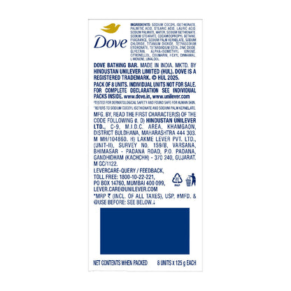 Dove Cream Beauty Bathing Soap Bar with Moisturising Cream - Pack of 8