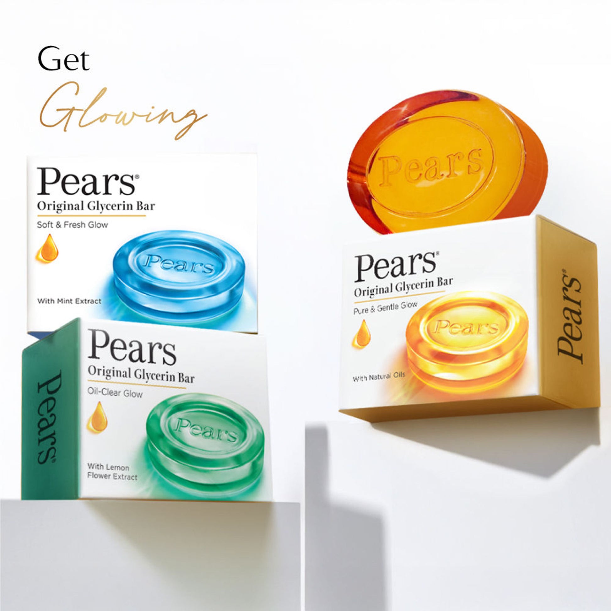 Pears Pure & Gentle Soap Bar Paraben-Free Body Soaps for Soft Skin - Pack of 8