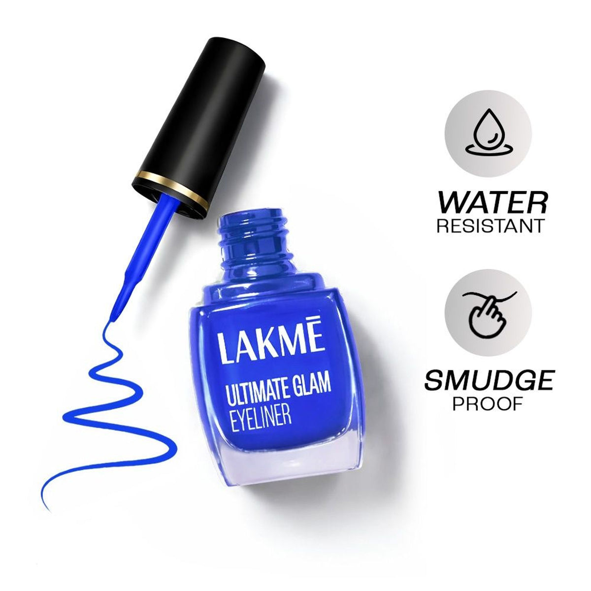 Lakme Ultimate Glam Eye Liner, Semi Matte - Blue