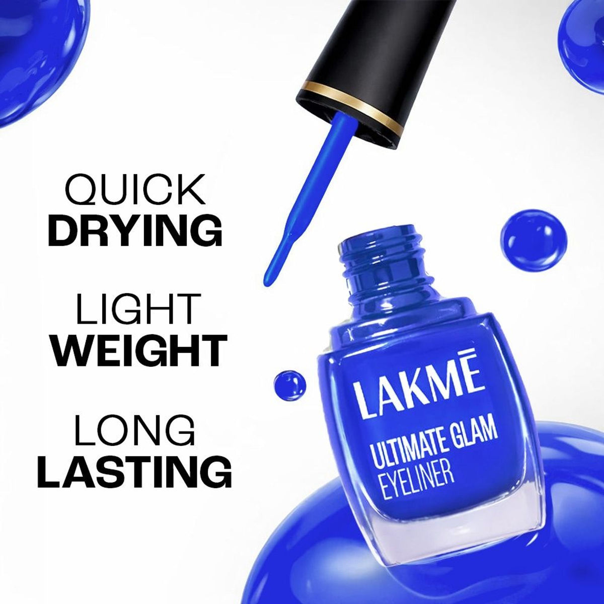 Lakme Ultimate Glam Eye Liner, Semi Matte - Blue