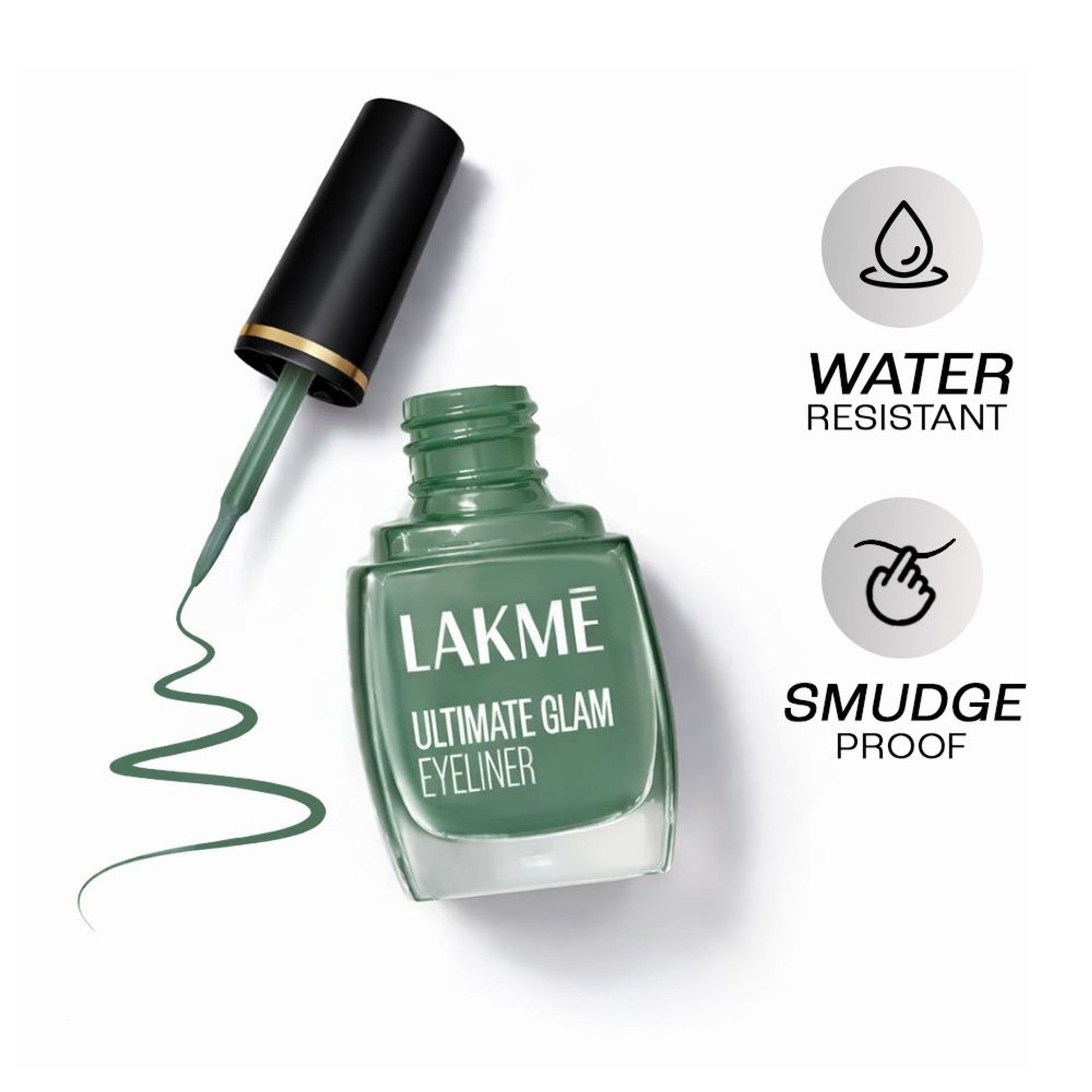 Lakme Ultimate Glam Eye Liner, Semi Matte - Green
