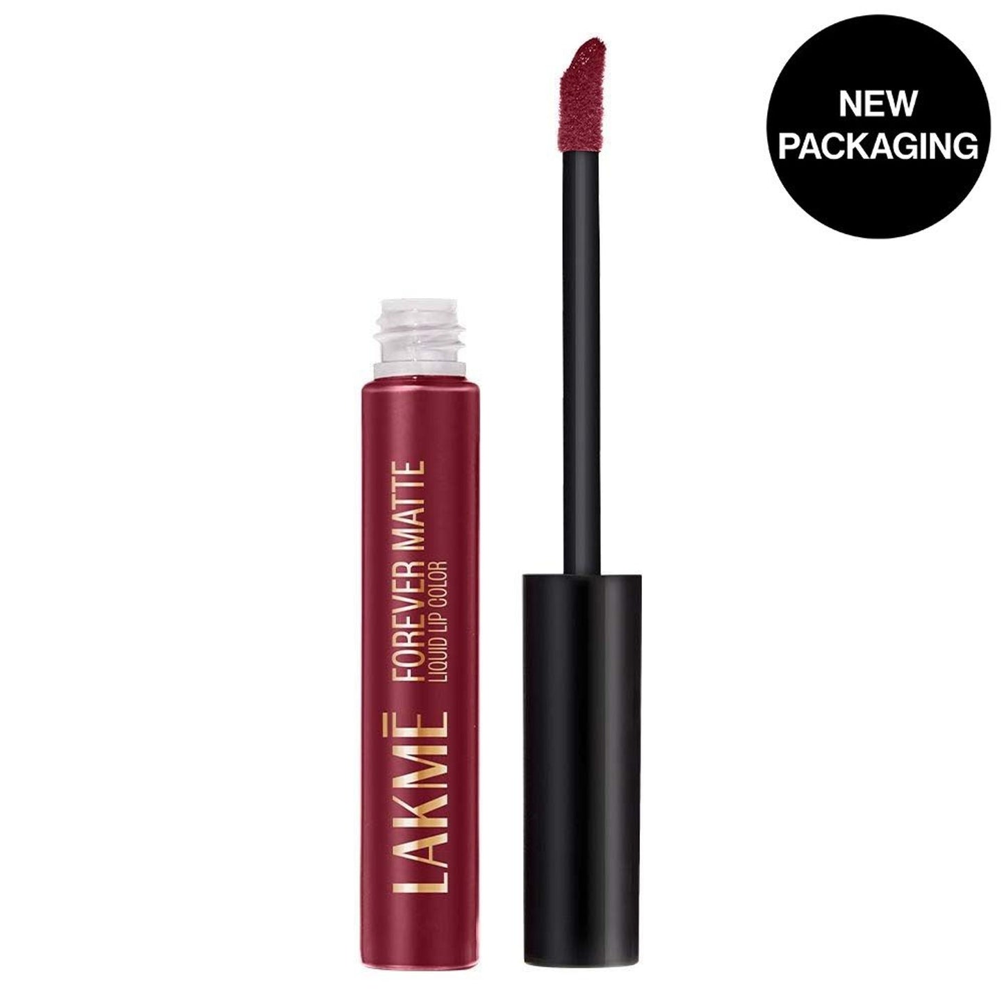 Lakme Forever Matte Liquid Lip Color, 16Hr Lipstick, Lightweight & Transferproof - Red Sangria