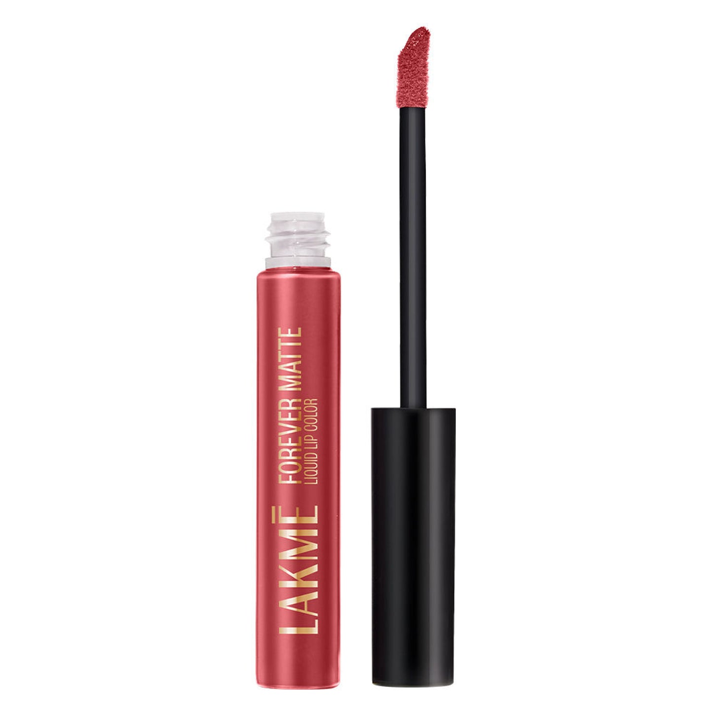 Lakme Forever Matte Liquid Lip Color, 16Hr Lipstick, Lightweight & Transferproof - Pink Peach