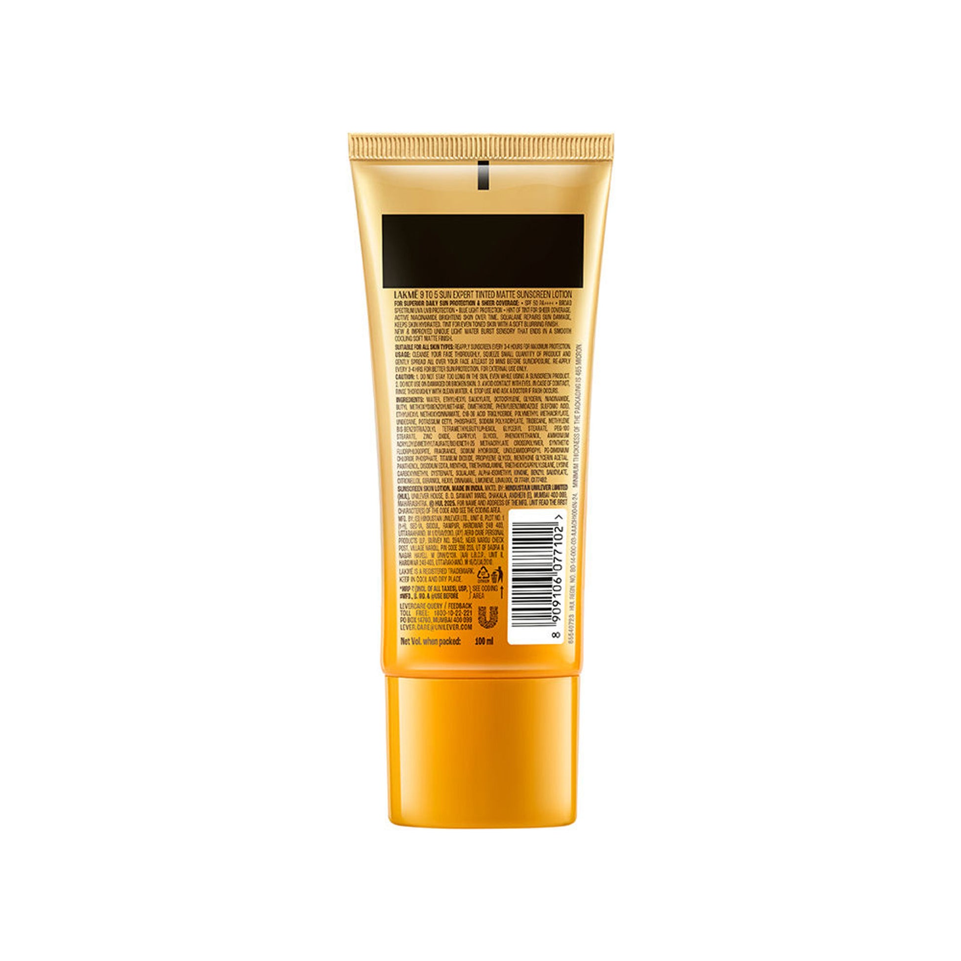 Lakme Sun Expert Tinted Sunscreen SPF 50 PA +++, Broad Spectrum UVA/B protection