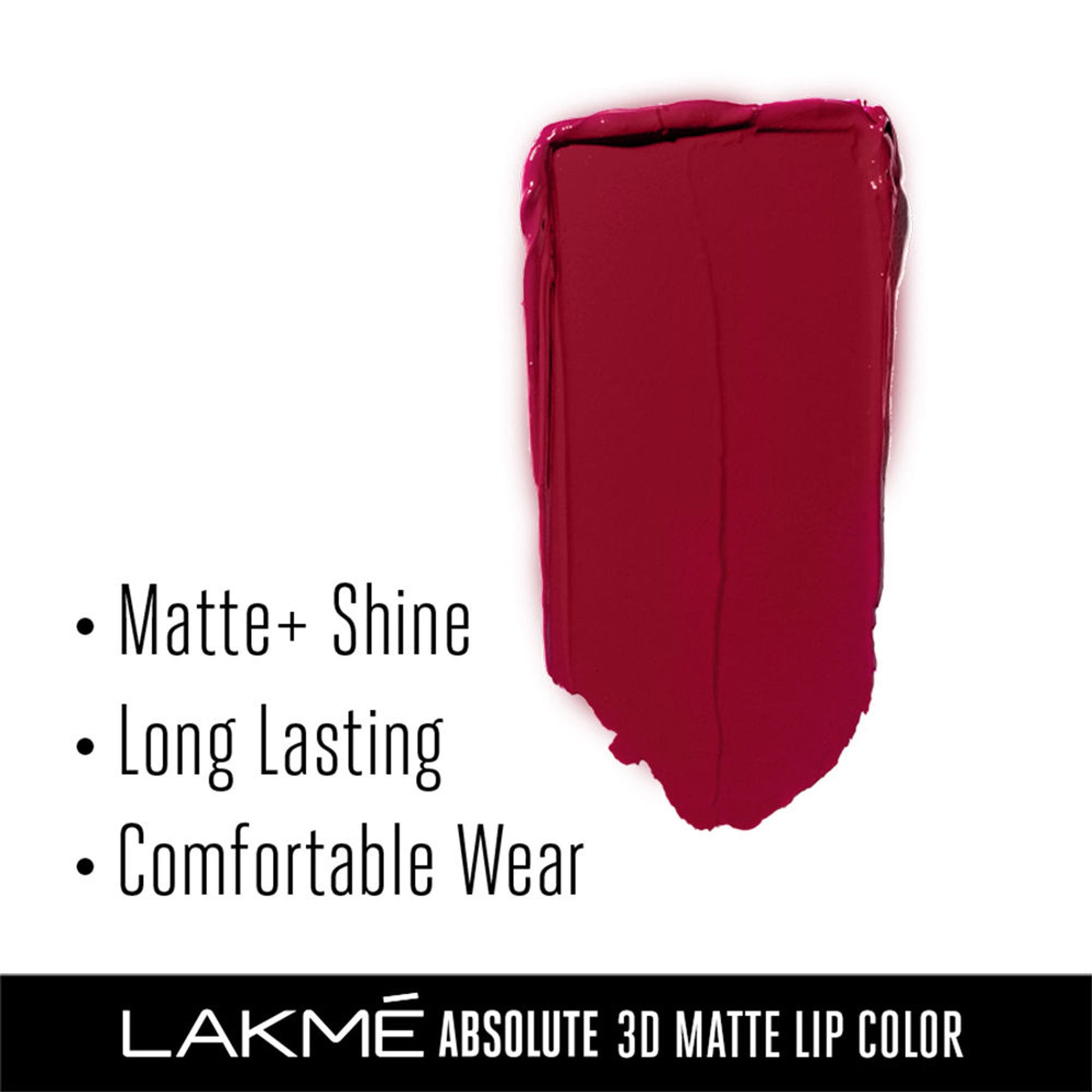 Lakme Unreal 3D Slim Bullet Lipstick, Matte Finish - Maroon Magic