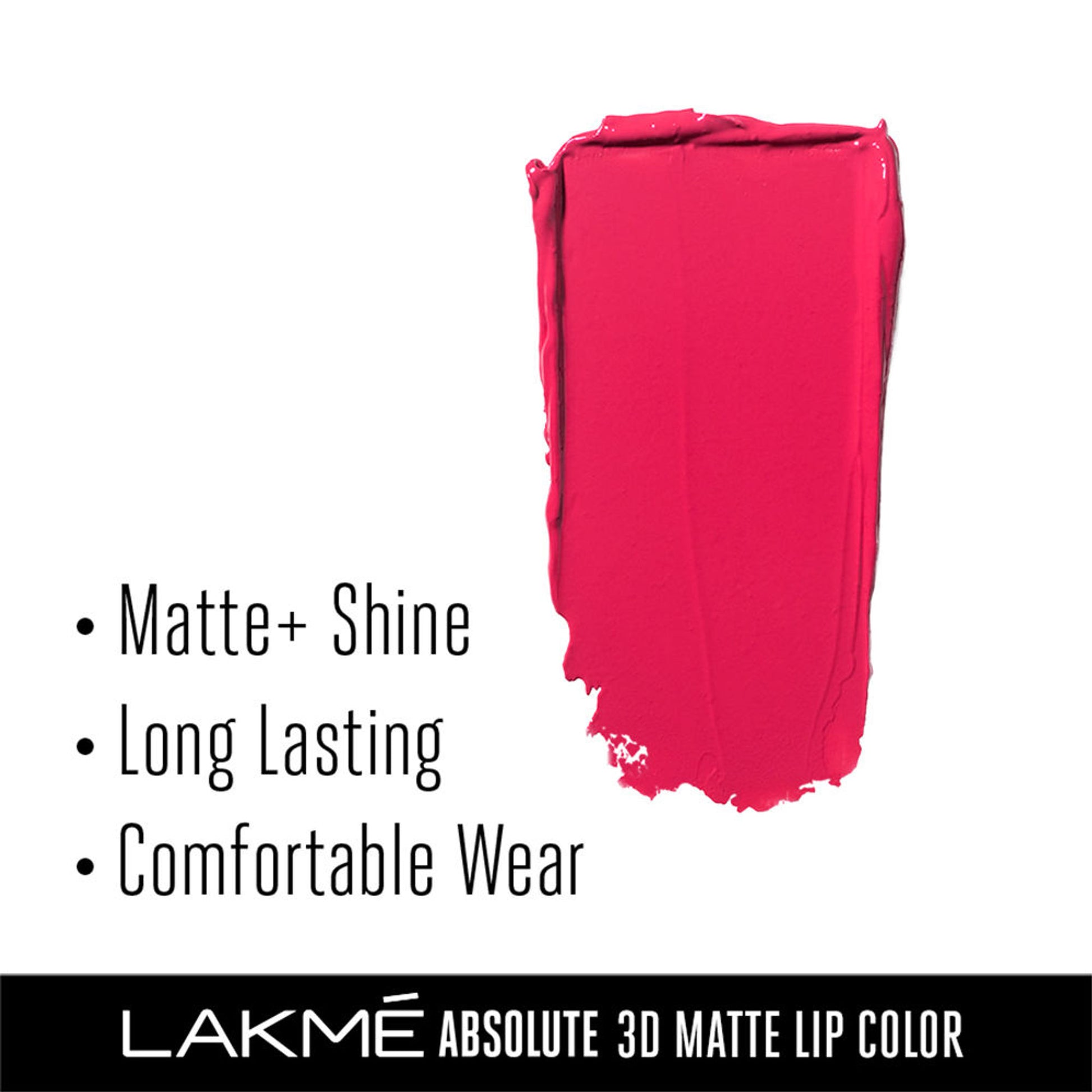 Lakme Unreal 3D Slim Bullet Lipstick, Matte Finish - Pink Passion