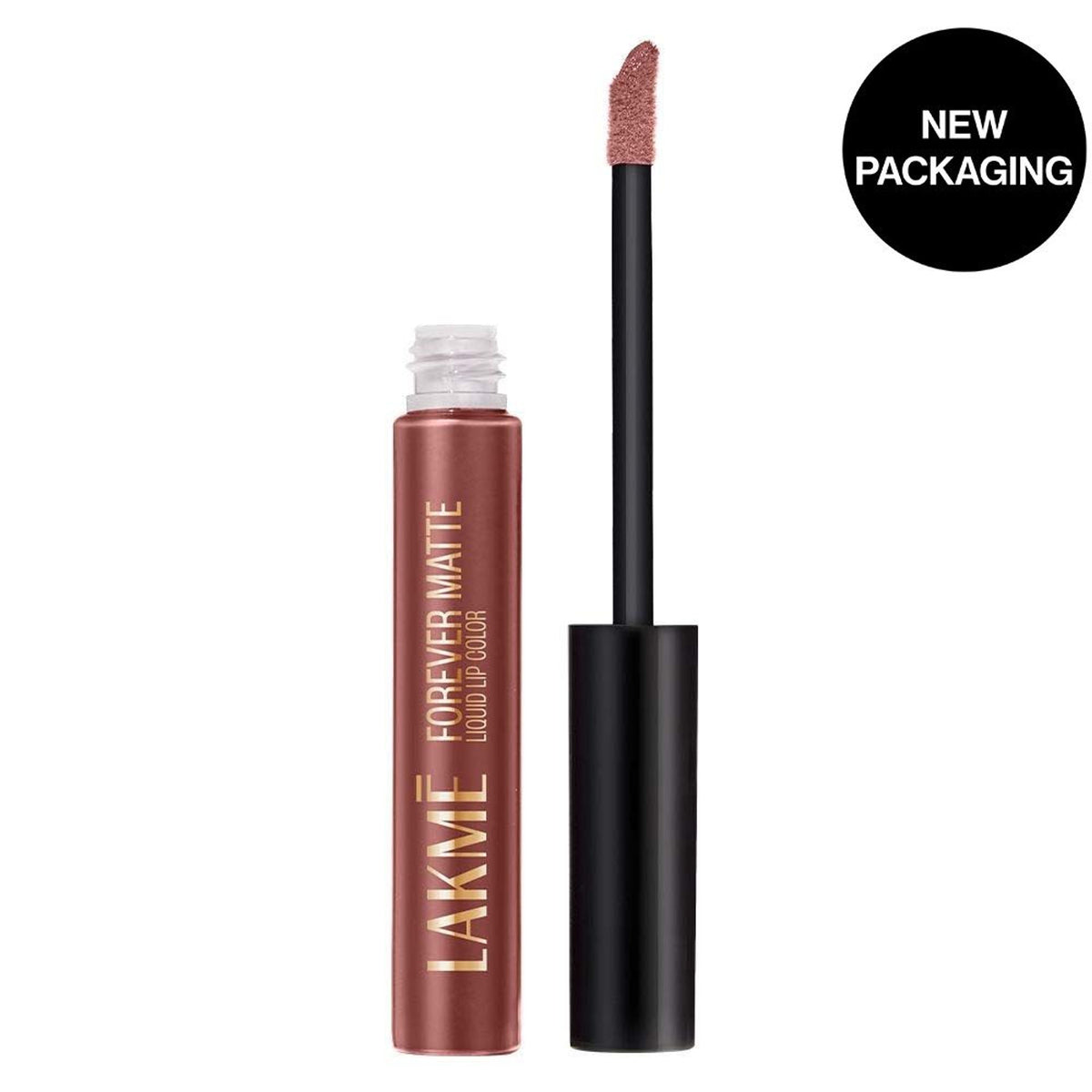 Lakme Forever Matte Liquid Lip Color, 16Hr Lipstick, Lightweight & Transferproof - Nude Hue