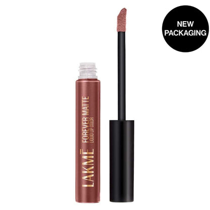 Lakme Forever Matte Liquid Lip Color, 16Hr Lipstick, Lightweight & Transferproof - Nude Hue