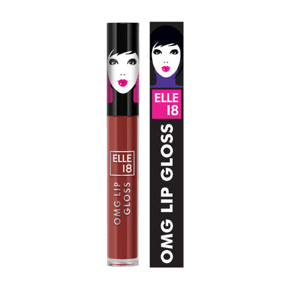 Elle 18 OMG Non sticky Tinted Lip Gloss with Jojoba Oil - Brownie Babe