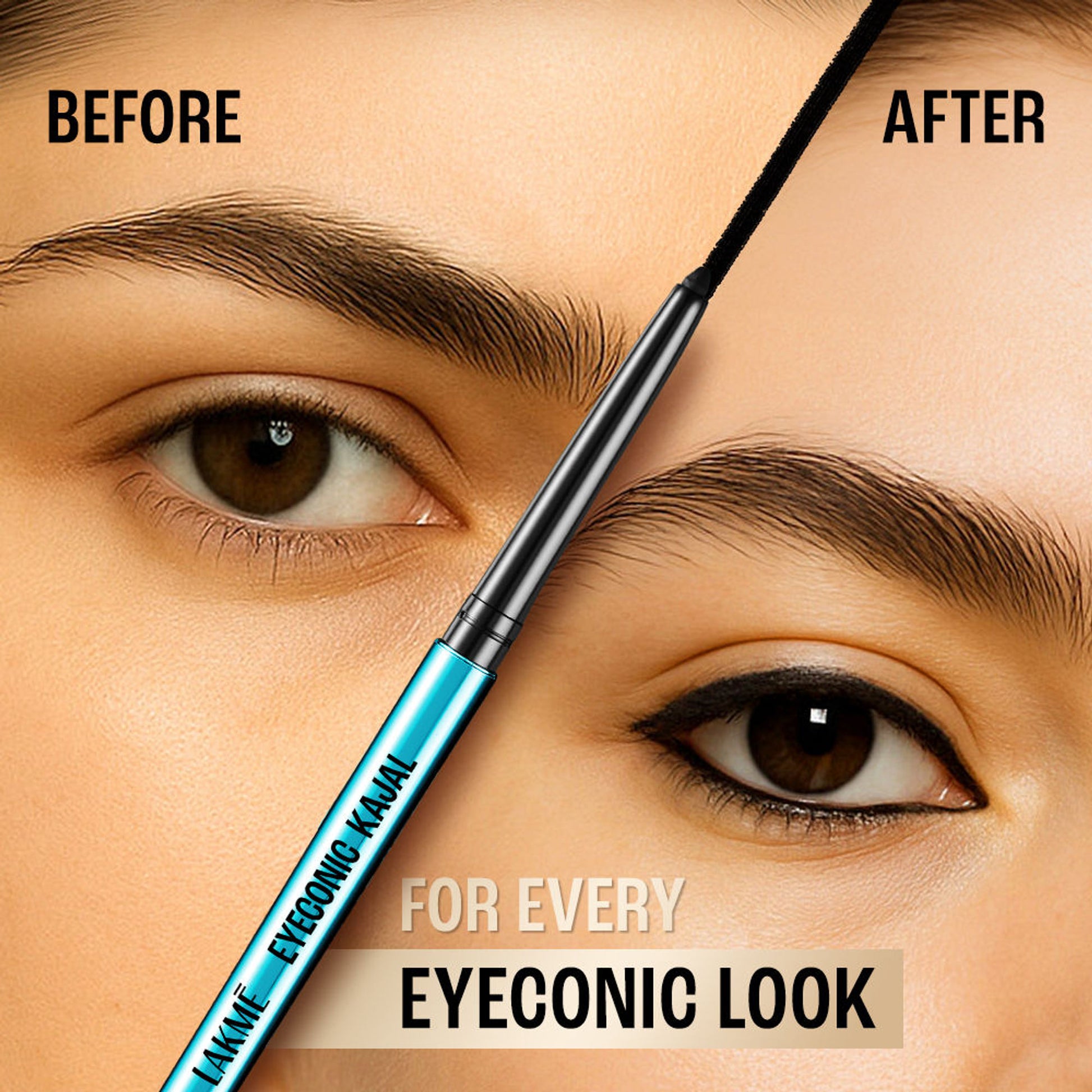 Lakme Eyeconic Kajal Deep Black Twist Up Pencil & Matte Finish - Pack of 2