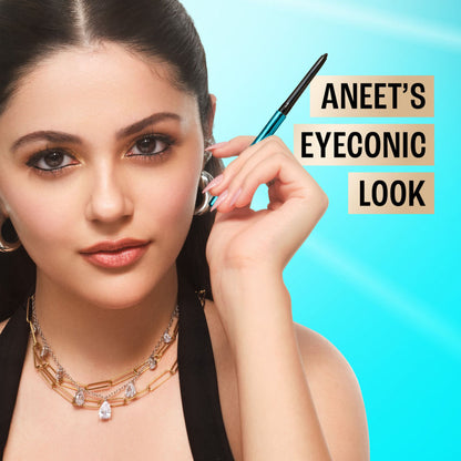 Lakme Eyeconic Kajal Deep Black Twist Up Pencil & Matte Finish - Pack of 2