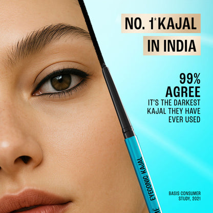 Lakme Eyeconic Kajal Deep Black Twist Up Pencil & Matte Finish - Pack of 2