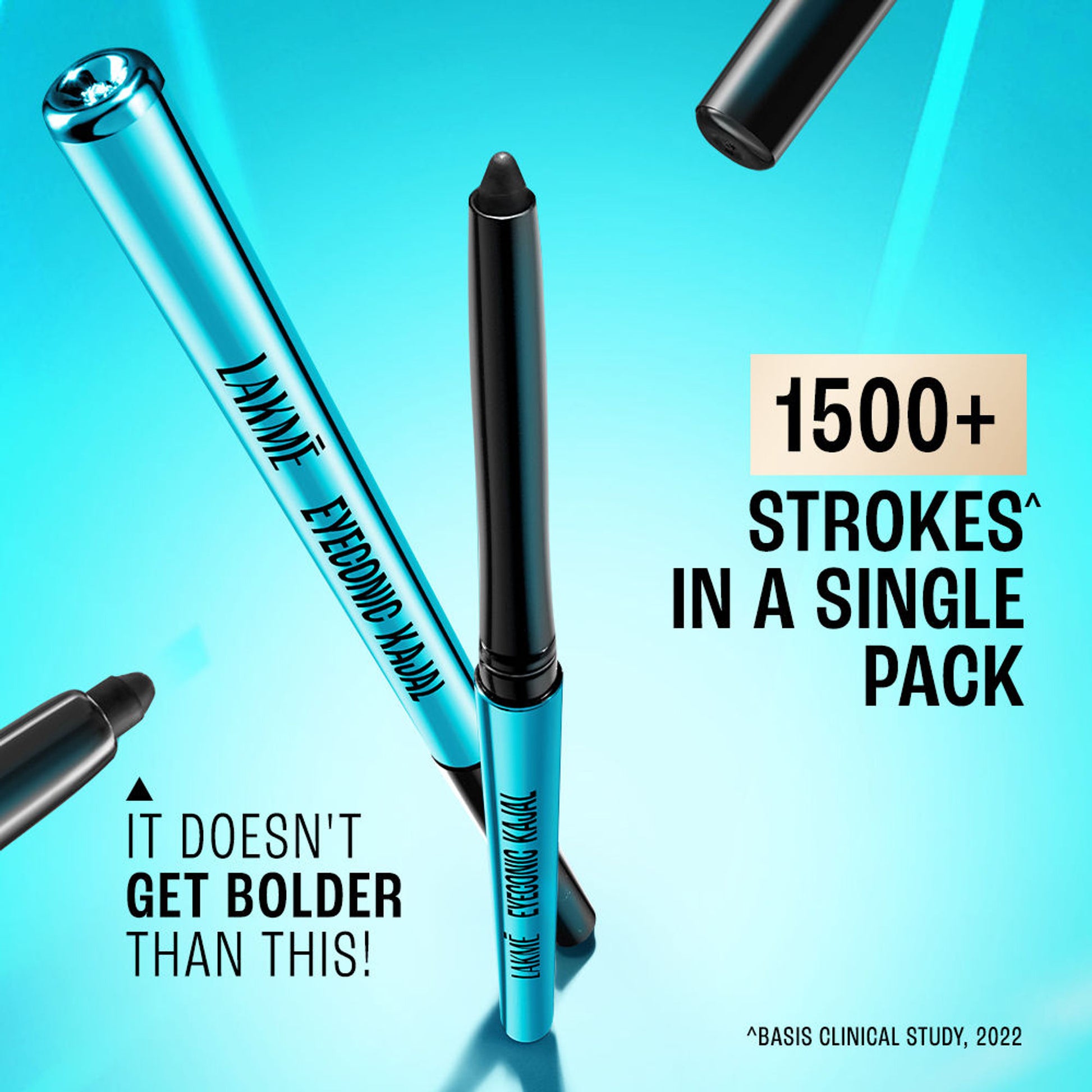 Lakme Eyeconic Kajal Deep Black Twist Up Pencil & Matte Finish - Pack of 2